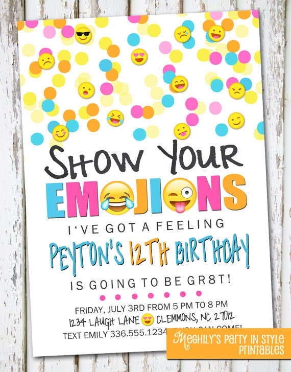 emoji birthday invites