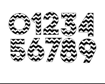 Chevron numbers | Etsy