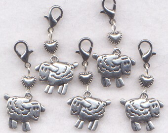 Sheep Stitch Markers Crochet Clip Love My Sheep Love Wool Set of 5/SM230