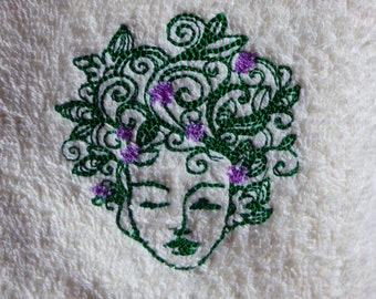 Towel "Mother Earth", "Wolf", "Tree of Life" embroidered 50 x 100 cm
