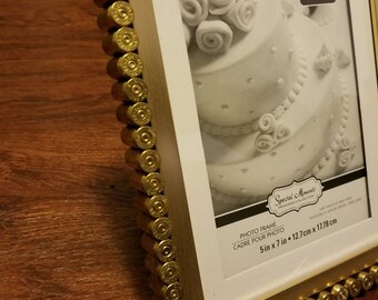 5x7 Picture Frame with 9mm Bullet Casing
