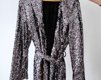 Vintage Oversize Glitter Blazer