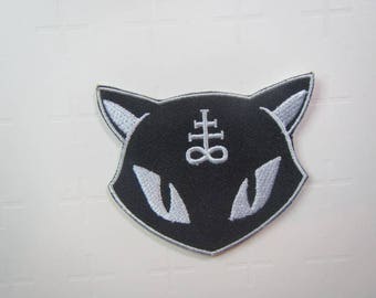Lucipurr Patch – Cat Patch – Hail Lucipurr – Black Cat - Iron on patch.