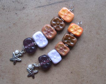 Lampwork Beads - SueBeads - Chicklet Beads - Chicklet - Chicklet Bead Set - Glass Bead Set - Handmade Lampwork Beads - SRA M67