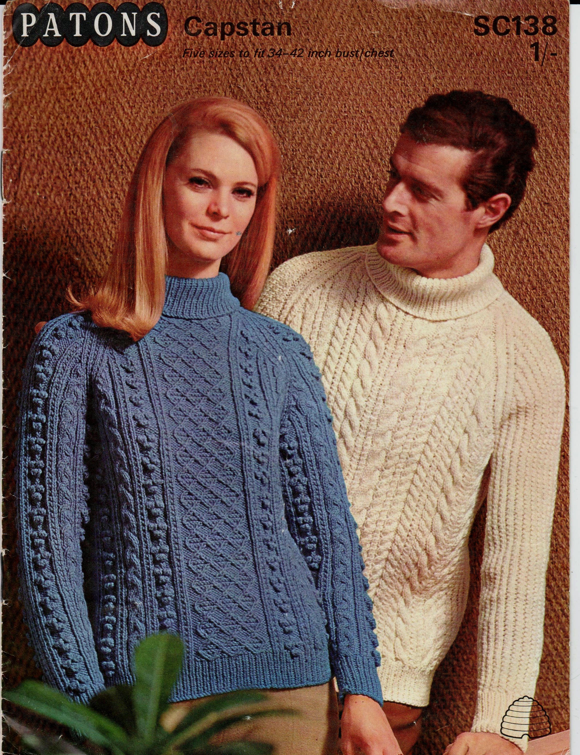 Original Vintage Knitting Pattern Patons SC138 Ladies Womens