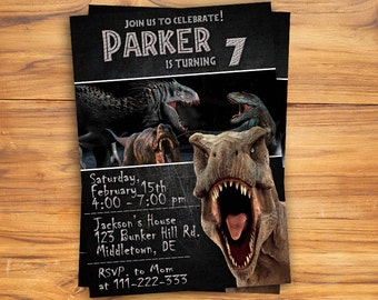 Jurassic World Invitation / Jurassic World Birthday Invitation / Jurassic Wold / Jurassic World Party / Jurassic World Card / Jurassic Park
