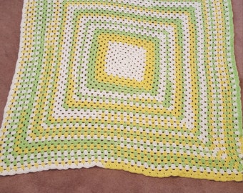 Granny square baby blanket