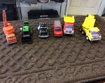 Lot of 6 Vintage Toy Cars and Trucks