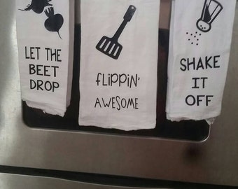 Flour Sack Towel, Funny kitchen towels, Housewarming gift, wedding Gift, Funny Song Lyrics, tea towel