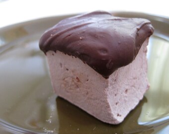 Chocolate Marshmallows Dipped in Chocolate- 1 dozen fair trade Gourmet homemade chocolate covered marshmallows