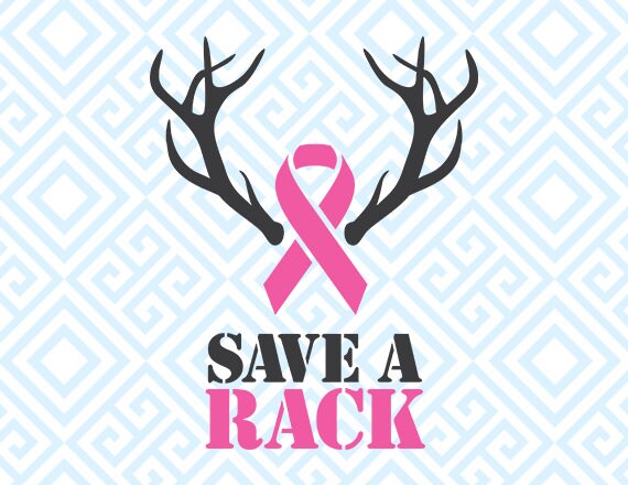 Save a Rack SVG Breast Cancer Awareness Ribbon Silhouette