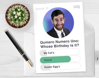 HQ Trivia Birthday - Scott Rogowsky Birthday Card - Personalized Birthday Card - Funny Birthday Card - HQutie - Custom Birthday Card