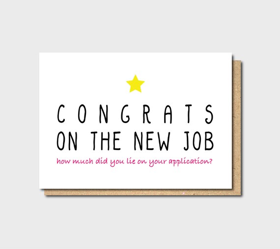 Funny new job card Funny Farewell Card Funny Good Luck card Funny new job card Funny Farewell Card Funny Good Luck card