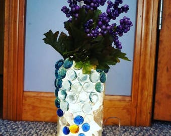 Lighted Grape wine bottle