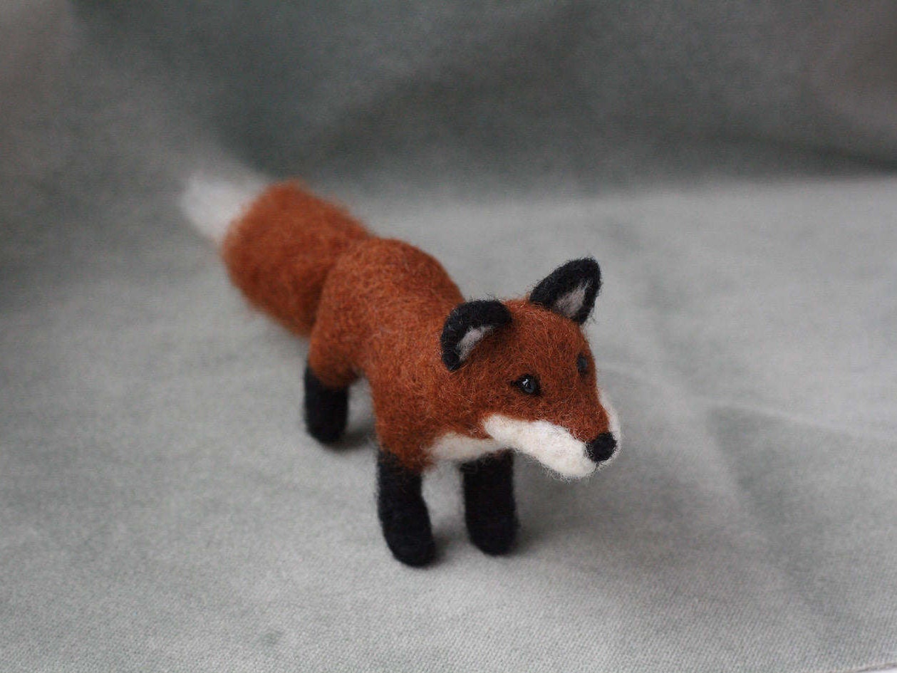 Needle Felted Red Fox Needle Felted Fox Miniature Felted Fox