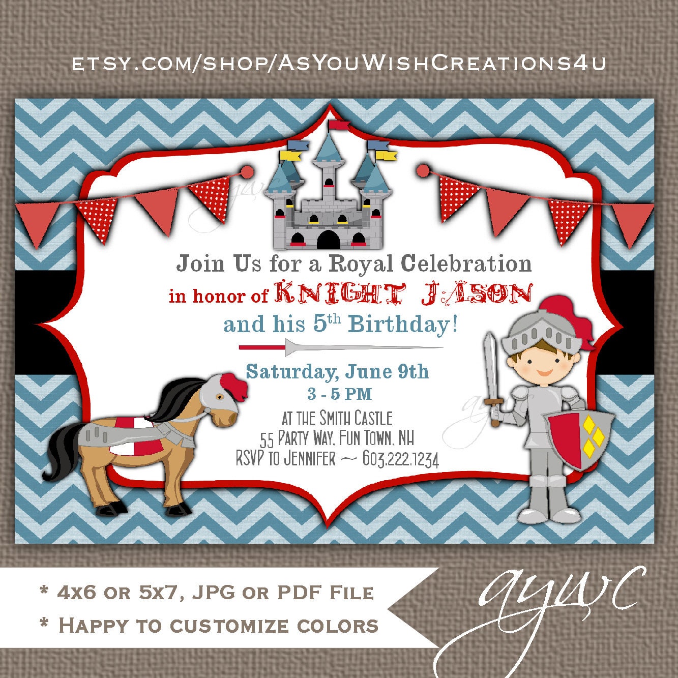 Knight Party Invitations 6