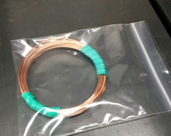 COPPER Wire SQUARE 99.9% Pure 5 10 20 40 Feet Gauges 10 12 14 16 18 20 22 24 Dead Soft Coil Bare USA Made