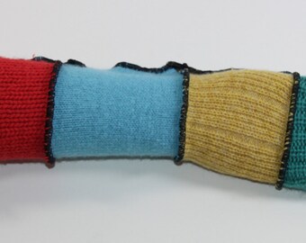 Arm warmers, made from upcycled sweaters made in france