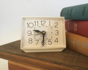 1970’s Clock, 1970’s Alarm Clock, Vintage Westclox, Westclox Alarm Clock, Retro Alarm Clock, Westclox Personal Clock, 1970s Decor,