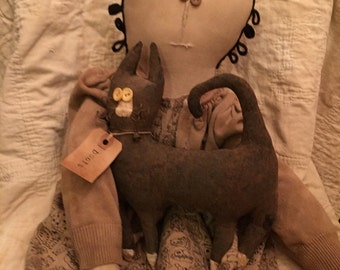Primitive Doll and her kitty