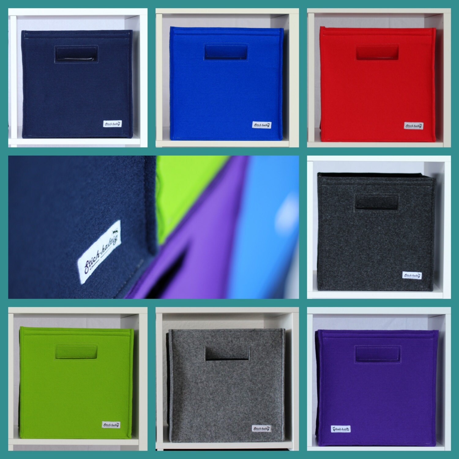 Farbige Regalbox aus Filz Aufbewahrung Filzbox Filzkorb