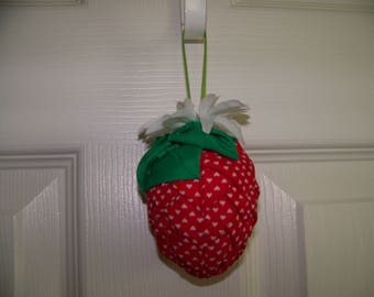 Strawberry Quilted Ornament