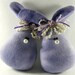 Stuffed Easter Bunny, Spring Decoration, Hanging Easter Ornie, Bowl Filler, Basket Stuffer, Set of 2 Spring Bunnies in Shaded Purple Fleece