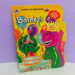 Barney coloring book | Etsy