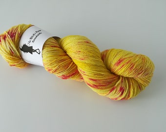 Stardust Sock - Phoenix / Feeniks - Hand dyed yarn, 75/20/5 Merino/Nylon/Lurex, 100g/400m