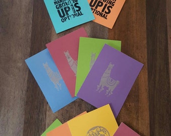 Llama note cards and envelopes set of 6