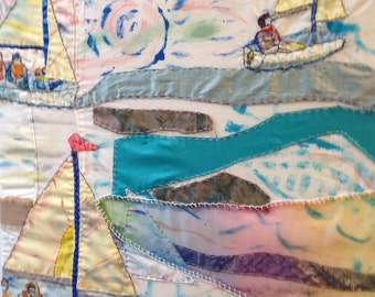 Witterings Dinghy Sailing is an original wall hanging by Create Display