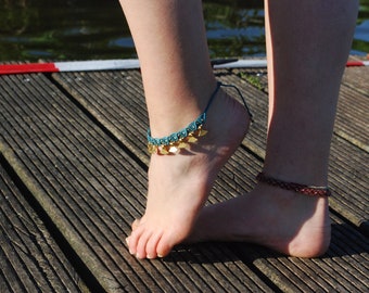 Macrame Blue Anklet
