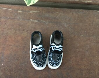 Platform shoes for blythe/licca/azone/jerryberry/momoko ---black(white laces)