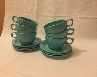 Melmac cup and saucer