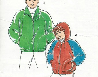 Vintage Kwik Sew 2364 UNCUT Boys or Girls Jacket Sewing Pattern Sizes 4-7