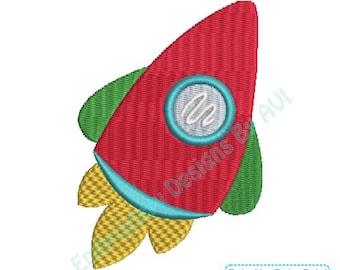Rocket Ship Outer Space II Machine Embroidery Designs 4x4 & 5x7 Instant Download Sale