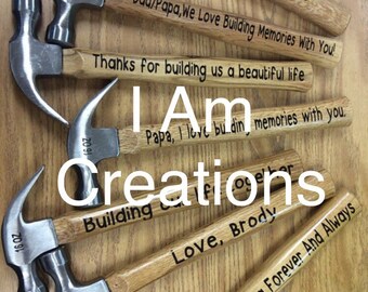 Personalized Hammer, Gift for men, for him, men gifts, for men, Valentine's Day, Wedding, New Home, Birthday, vinyl lettering hammer