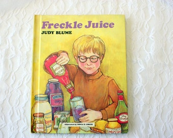 Freckle Juice by Judy Blume, Book about Freckles, Weekly Reader Books, ISBN 0-590-07242-0