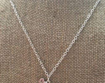 Breast Cancer Awareness Necklace- Cancer Awareness Necklace Pink Ribbon Necklace- Pink Ribbon Jewelry- Breast Cancer Awareness Jewelry- Pink