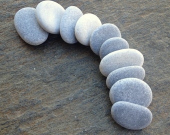 10 Craft Pebbles, Craft Stones, Beach Pebbles, Grey Stones, Flat Stones, Grey Pebbles, Small Stones, Smooth Pebbles, Sea Stones