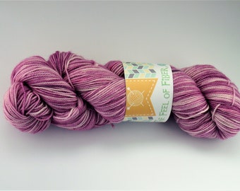 Hand-dyed 80/20 Superwash Merino/Nylon "Pinky-Purple"
