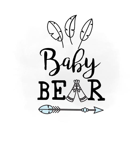 Baby Bear svg clipart Baby bear clipart digital file Baby