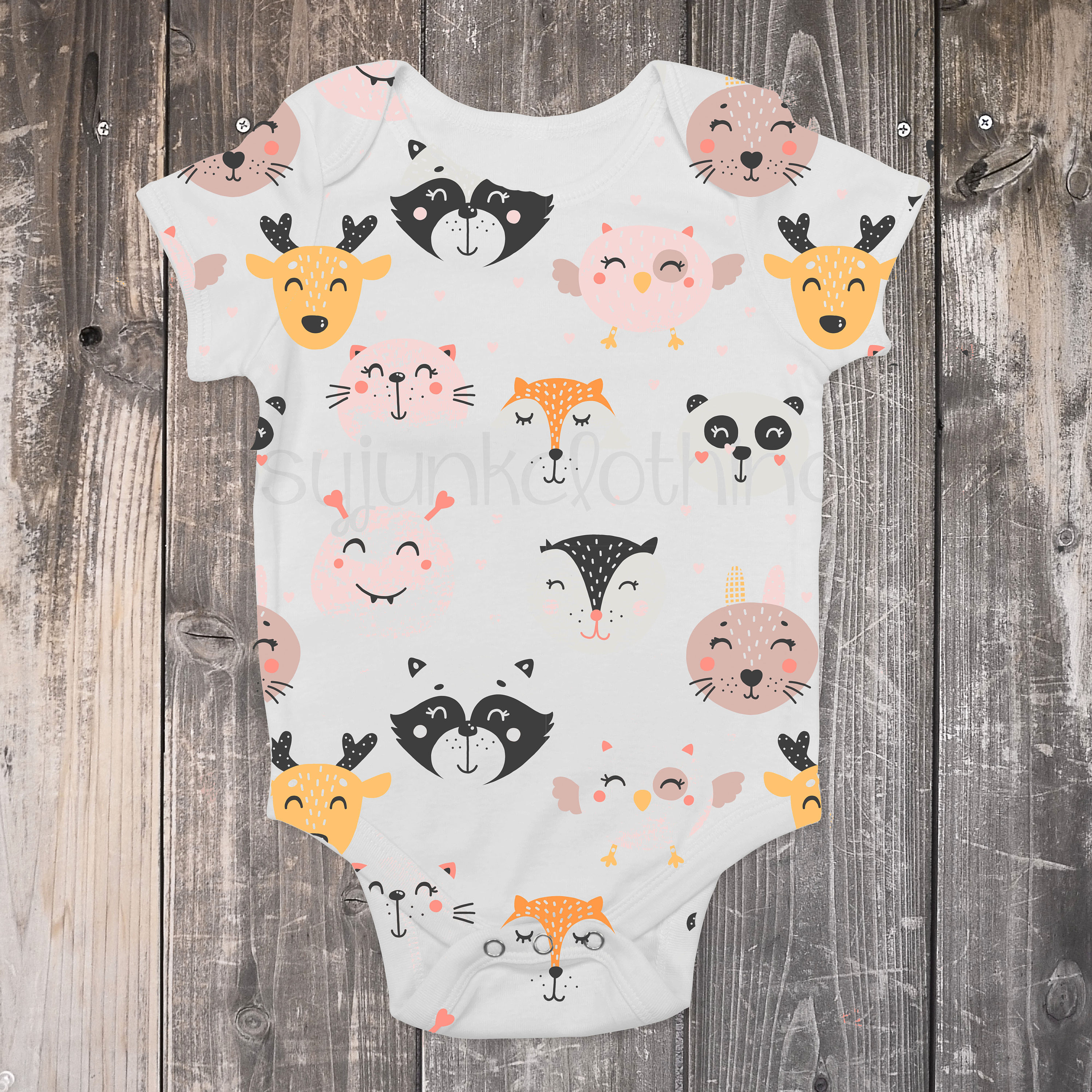 Animal Print Bodysuit Baby Bodysuit Little Boy Clothes