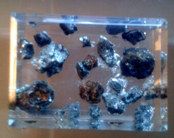Meteorite and Stardust star cast in resin