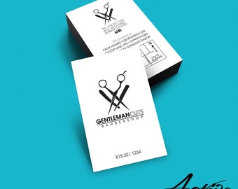 business card design barber salon stylist hairdresser barbershop branding