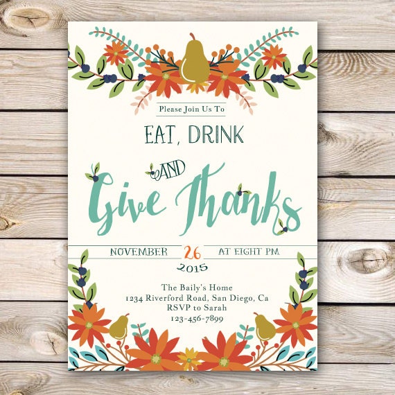 Thanksgiving Party Invitation 5