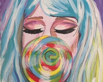 Lollipop Lady Art Print 8" x 10"