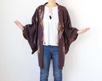 bamboo kimono, silk kimono, haori, kimono cardigan, oriental, Japanese /3145