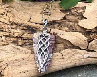 925 Sterling Silver Entwined Serpent & Sanora Dendritic Agate