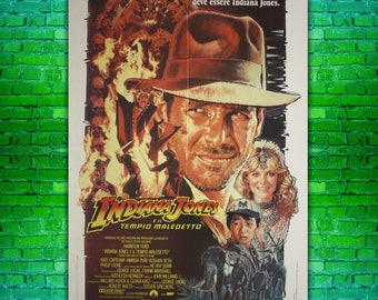 Original Vintage Movie Poster Indiana Jones and the Temple of Doom